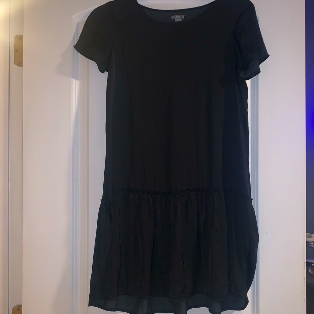 Black satin dress